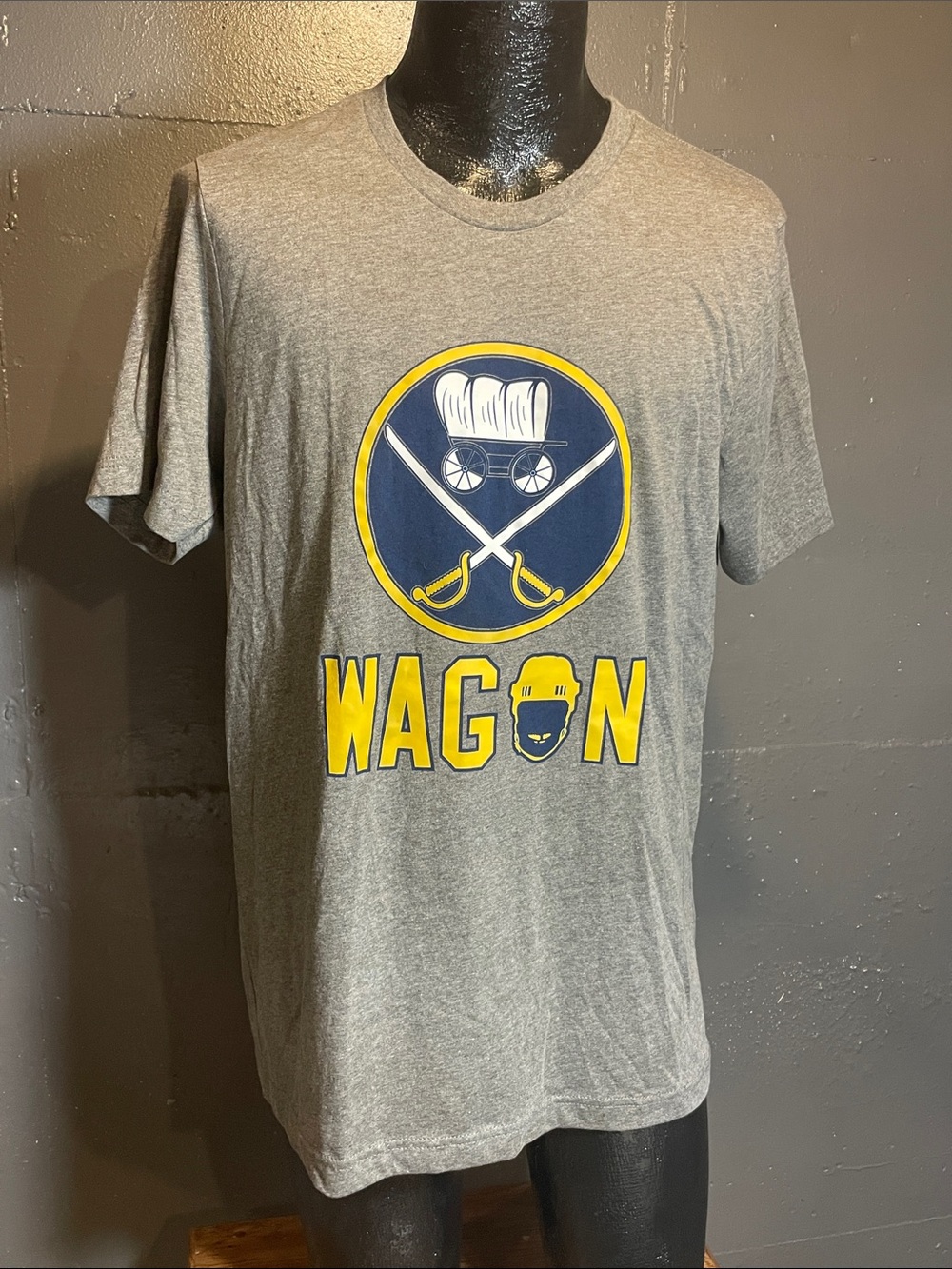 Buffalo Sabres Wagon Grey Graphic Crew Neck T-Shirt